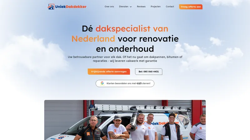 Website van UniekDak B.V