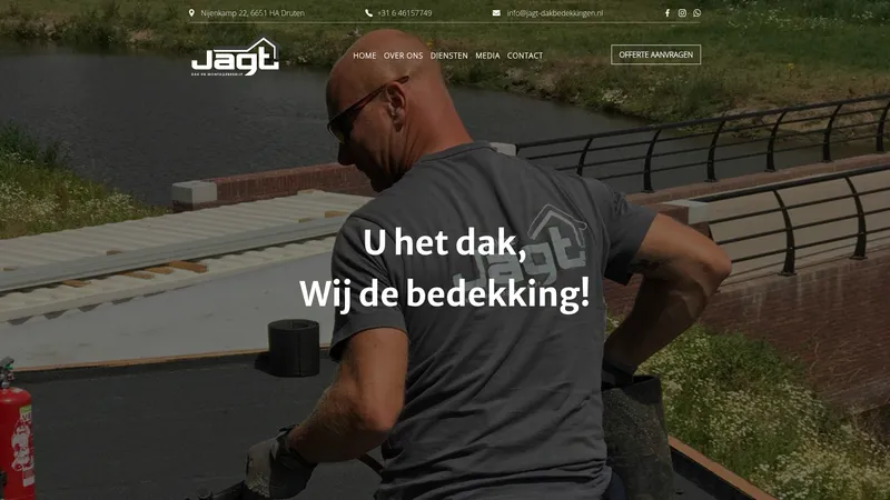 Website van Van Der Jagt Dakbedekking