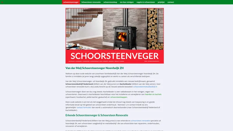 Website van Van der Meij Schoorsteenveger