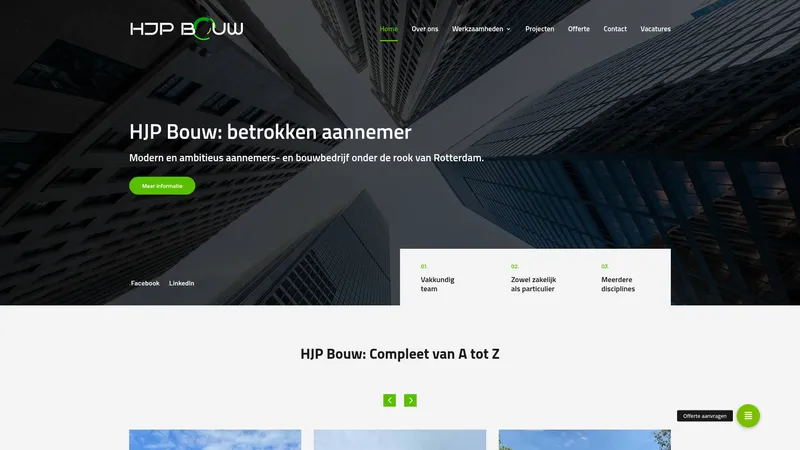 Website van Van Dorp Bouwgroep B.V