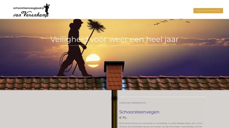 Website van Varenkamp Schoorsteenveger