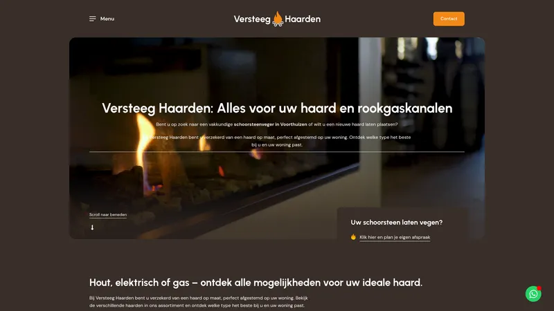 Website van Versteeg Haarden
