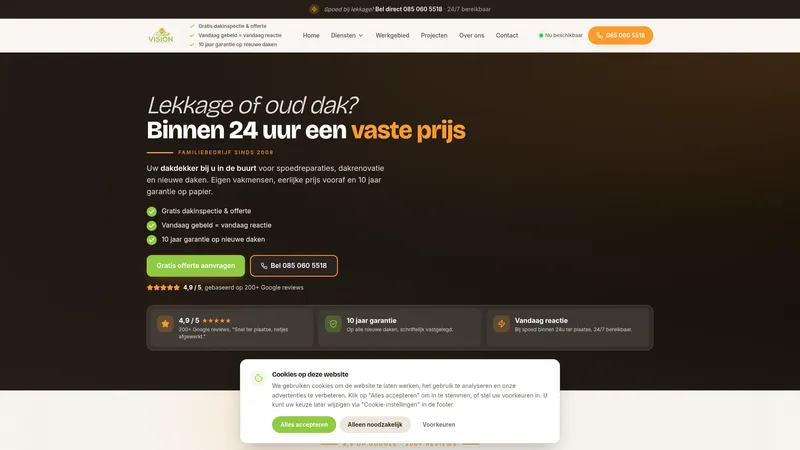 Website van Visiontotaalbouw