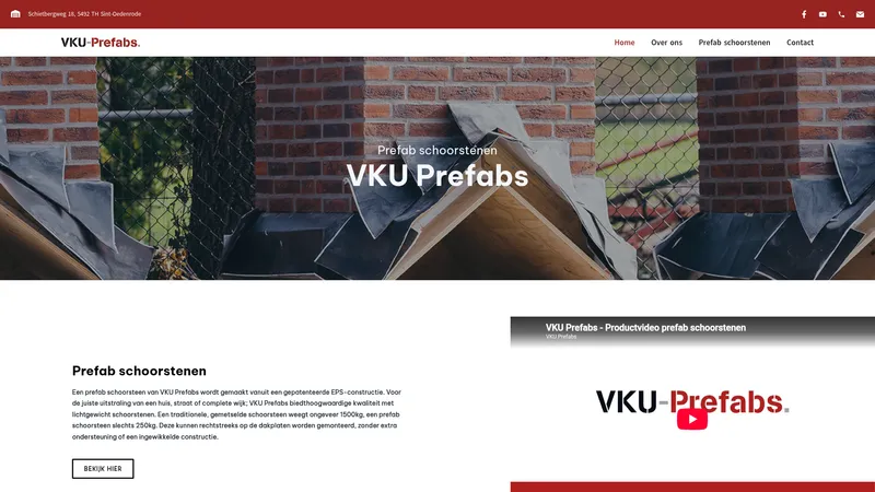 Website van VKU Prefabs