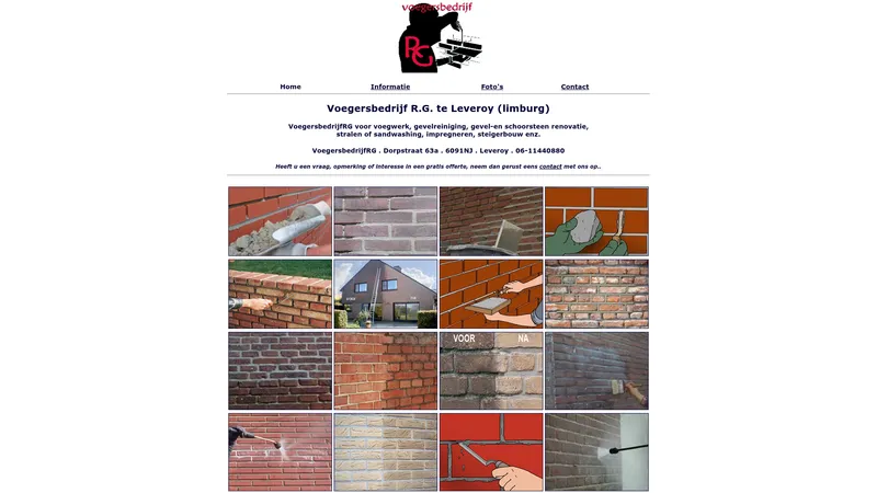 Website van Voegersbedrijf R.G.