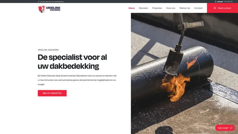 Website van Vrielink Dakwerk