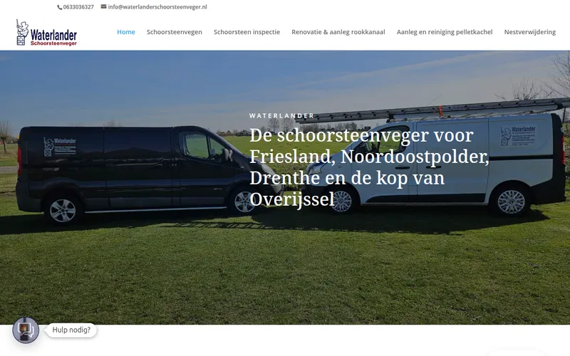 Website van Waterlander Schoorsteenveger