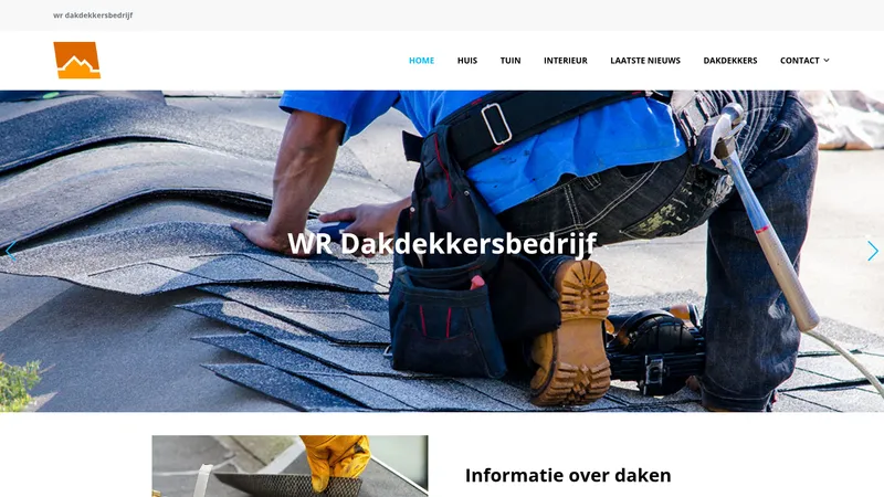 Website van WR Dakdekkersbedrijf
