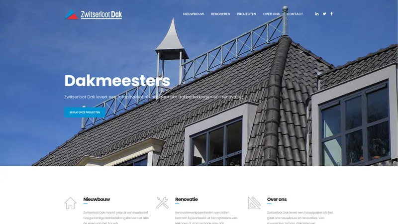 Website van Zwitserloot Dak B.V